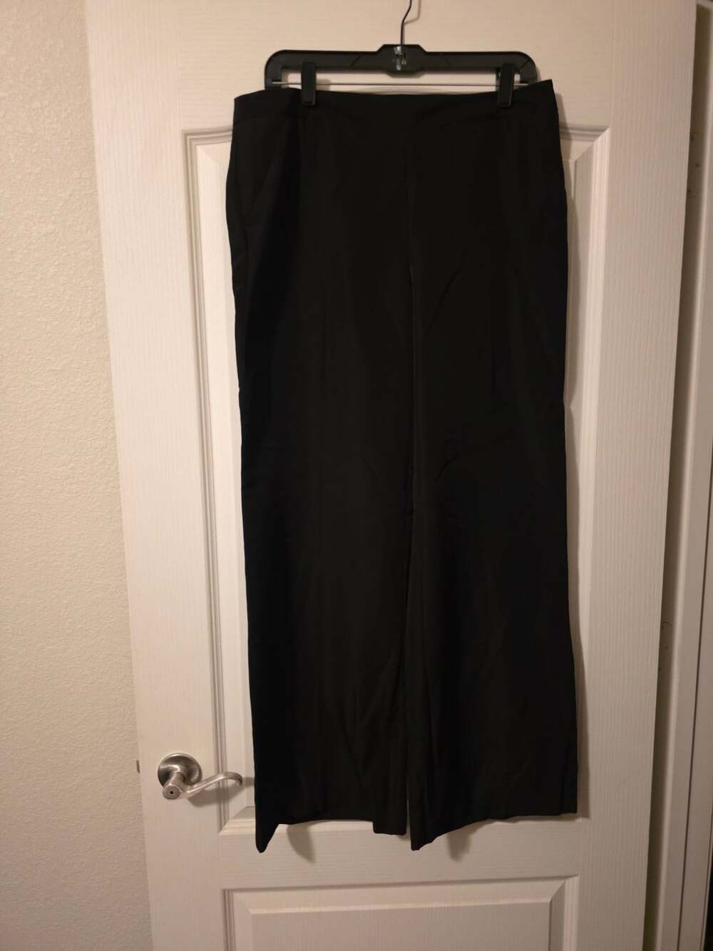 Inc International Concepts Black Wide Leg Polyester Pants Size 10